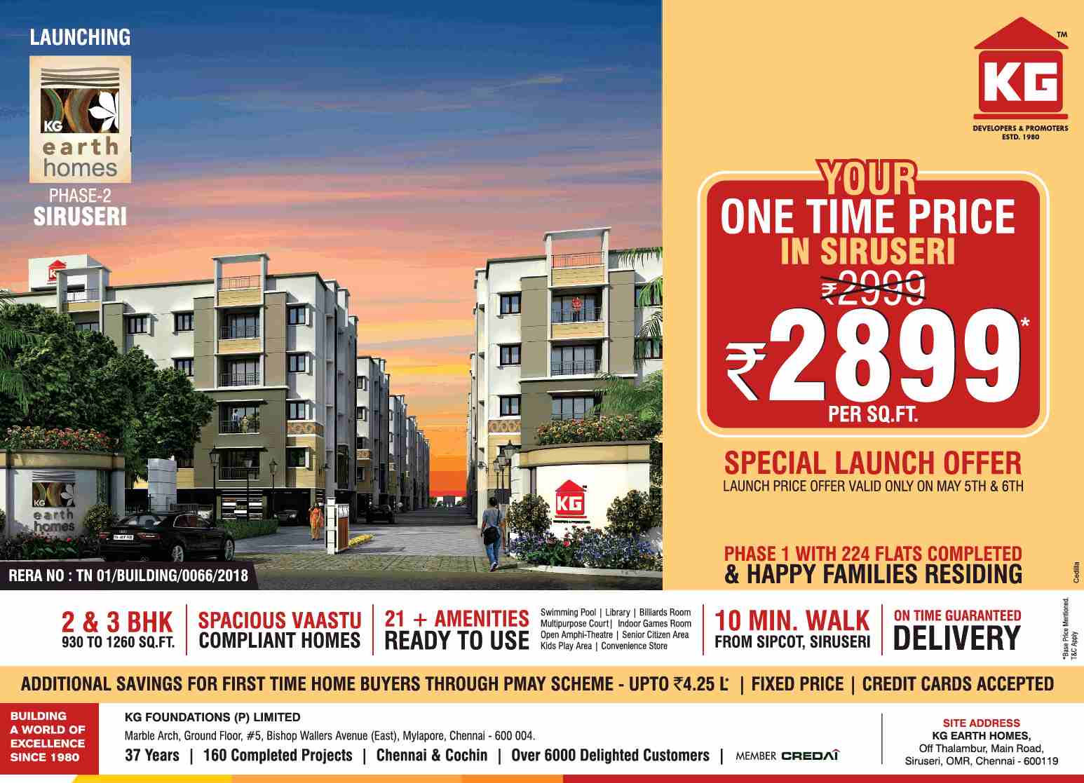 KG Foundations launching Earth Homes Phase 2 in Chennai